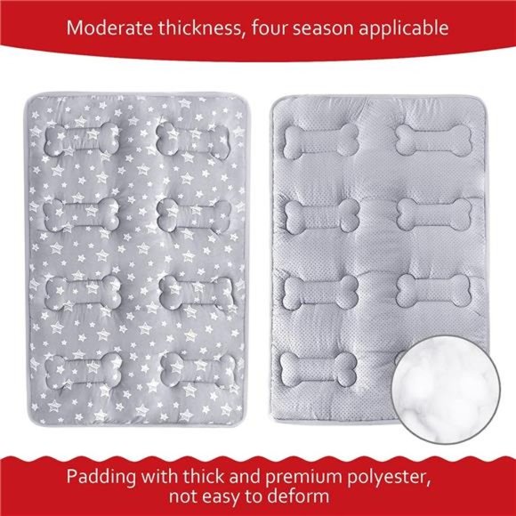 Dog Crate Mat (36" X 23"), Soft Dog Bed Mat with Cute Stars, Personalized DogPad - Picture 3 of 6